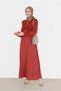 BUTTONED DRESS WITH DOT SLEEVES AND TOWEL DETAIL 42334