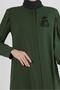 Sleeve-Detail Stone-Embellished Overcoat 10537 - 4