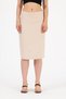 Women's Slit Pencil Skirt High Waist Below Knee Stretchy Fabric Stylish Pencil Skirt
