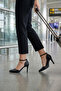 Sindy Black Vegan Strappy Thin-Heel Stiletto Shoes - 3
