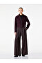 Pocketed, Pleated Detailed Straight Wide-Leg Plaid Trousers