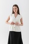 Women's soft angora button detailed vest - 2