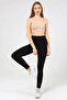 Plus Size, Oversize, Ribbed, Fleece Inside, High Waist Gathering Tights - 3