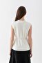 Women's soft angora button detailed vest - 3