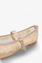 China Women's Beaded Embroidered Ballerinas - Beige - 4