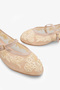 China Women's Beaded Embroidered Ballerinas - Beige - 3