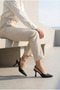 Beryls Women's Buckle Glittery Pointed Toe Summer Heeled Shoes Black Sparkling Modern Elegance - 3