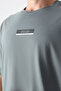Khaki 100% Cotton Thick Soft Textured Oversize Fit Printed Men's T-Shirt - 88359 - 3