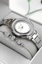 Steel Band & Case Women Wrist Watch with Transparent Back Glass Cover Silver Sdfer180 - 2