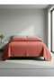 Premium 100% Cotton Double Summer Pique, Bedspread, Anti-Sweat Fabric (Orange Color)(240X200Cm)