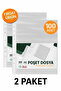 Transparent Bag File 100 Pieces - 2 Packs - Perforated, Folder Compatible (A4) - 2