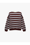Three-Thread Ribbed Long Sleeve Polo Collar Striped Rugby Sweatshirt - 4