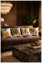 Imaginary Surreal Flowers Patterned Digital Printed Velvet Fabric 4-Piece Throw Pillow Cover (43X43 cm) - 8