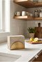 Matte Gold Metal Napkin Holder - Half Moon Design Stainless Steel Tabletop Presentation Napkin Holder - 3