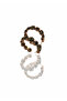 Kadim Sevda Toi Et Moi Stone Hematite Zircon Stone Hoop Earrings