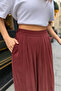 Modal Fabric Pleated Casual Trousers 3151 Claret Red - Premium Series - 2