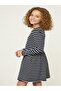 Essential Striped Skater Navy Regular Fit Casual Dress - 2