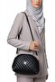 Quilted Two-Compartment Shoulder Bag - Faux Leather