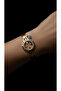 Zircon Stone Evil Eye Beaded Quarter-Size Handcuffs - Steel - 3