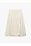 Parachute Fabric Pleated Detailed Midi Length Balloon Skirt - 4