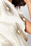 Women Textured Round Neck Sleeveless Top, Cream - 3