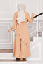 Casual Fit Aerobin Hijab Double Set Camel - 4