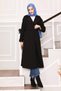 Handle Belt Detailed Waterproof Trench Coat Black