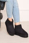 Platform Fur Lined Boots Black