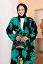 Patterned Viscon Double Hijab Set Black - 2