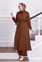 Belden Tie-Up Pants Hijab Set Brown