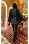 Mobile Belted Button Detailed Hijab Poncho Smoked - 4