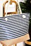 Patterned Straw Detailed Beach Bag -130 - 2