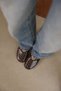 Babet 2603 - Bitter Brown Women's Babet with Oval Toe Staple Detail - 2