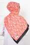 Zebra Patterned Hijab Shawl Red - 4