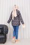Piped Ethnic Pattern Quilted Jacket -22 - 5