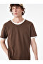 Short Sleeve Ribbed Cotton T-Shirt with Crew Neck and Slim Fit - 2