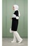 Aycan Takim Islamic Clothing Sportswear Top and Bottom Two-Piece Set Crystal Fabric Black - 2