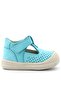 Shaun Genuine Leather Blue White Velcro Anatomical Baby Sandals - 3
