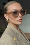 Dikarlo Unisex Nude Square Frame Uv400 Glass Sunglasses