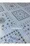 مفرش طاولة من قماش البولي فينيل كلوريد (PVC) قابل للمسح، ذو حافة مموجة وتصميم عثماني، مع بطانة سميكة. - 2