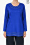 Relaxed Cut Pearl Stone Embroidered Mother Women's Combed Cotton Blouse