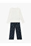 Comfortable Cut Penguin Printed Fleece Pajama Set - 5