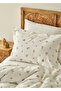 100% Cotton Satin Claire Double Duvet Cover Set White (200X220 cm) - 3