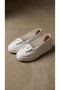 Women's White Modern Buckled Casual Leather Ballet Flats Shoes 3cm Byndbey01 - 6