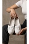 Women's White Modern Buckled Casual Leather Ballet Flats Shoes 3cm Byndbey01 - 4