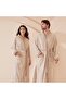روب حمام عصري بغطاء رأس - بيج - مقاس 2/3XL