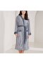 روب حمام عصري بغطاء رأس - رمادي - مقاس 4/5XL