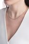 Stainless Steel Non-Tarnishing Women's Chain Necklace |   Singapore Model Lip Chain Silver Color - 2