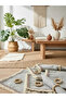 6LI Gray Linen Mini Napkin Set with Tassels [Wooden Buckle Gift] - 4