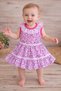 Wildflower Lilac Baby Girl Dress Cotton Summer Stylish Baby Clothing Gift Newborn